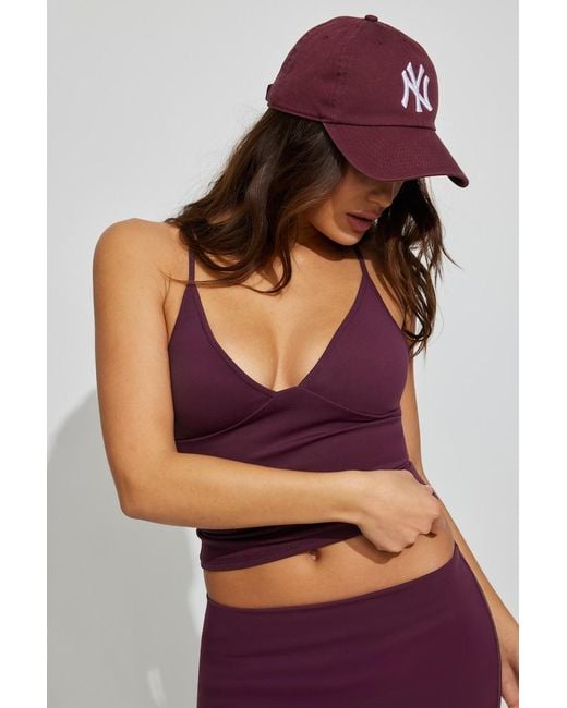 Garage Purple Active Plunge Cami Top