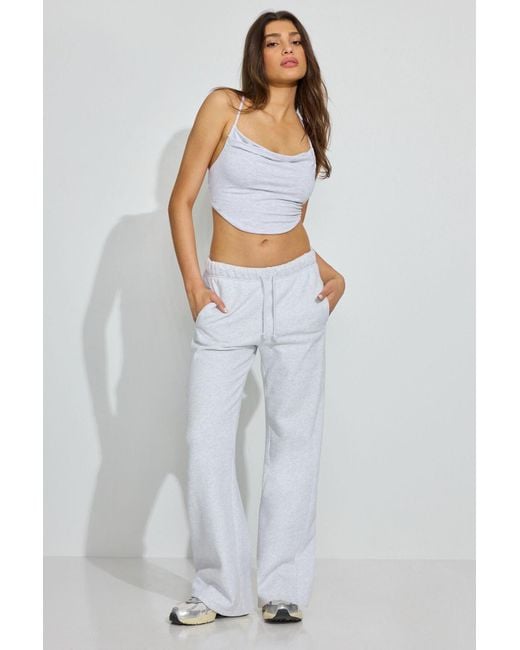 Garage White Cowl Strappy Back Top