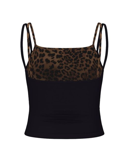 Garage Black Sleek Double Layer Cami Top