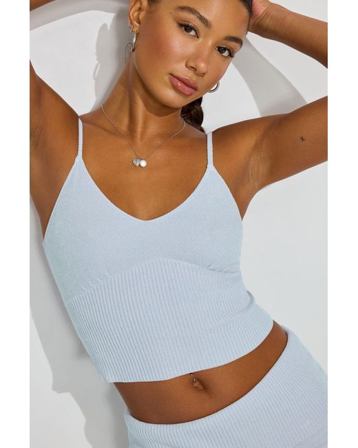 Garage Blue Chenille Cami Top