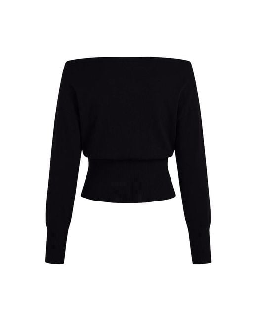 Garage Black Off Shoulder Reset Long Sleeve Top