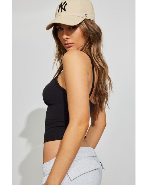 Garage Black Stretchterry Binding Cami Top