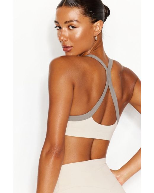 Garage White Active Portrait Neck Bra