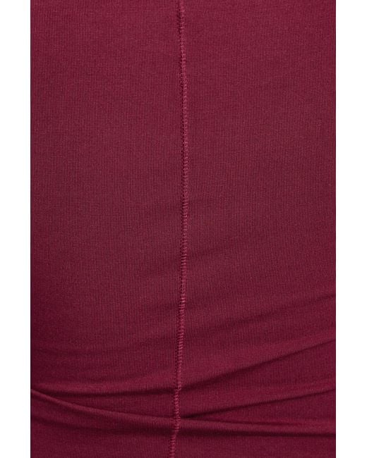 Garage Red Soft Scoop Neck Long Sleeve Top