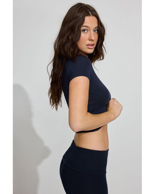 Garage Blue Soft Crewneck T Shirt