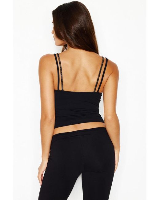 Garage Black Sleek Double Layer Cami Top