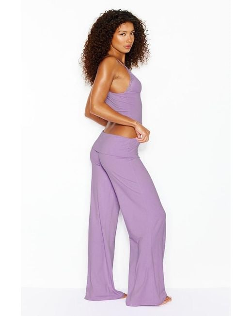 Garage Purple Modal Foldover Pants
