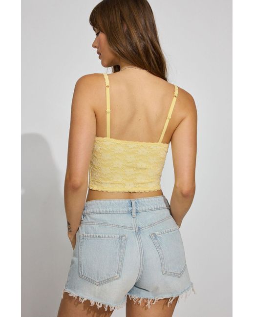 Garage Multicolor Lace Bustier Top