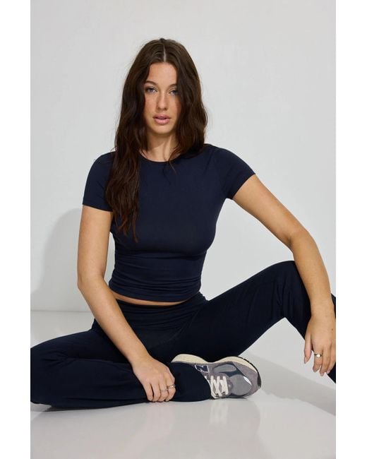 Garage Blue Soft Crewneck T Shirt