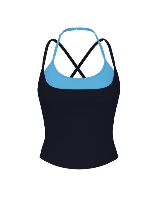 Garage Blue Active Layered Tank Top