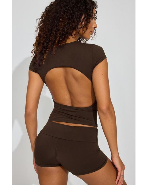 Garage Brown Active Open Back Tee