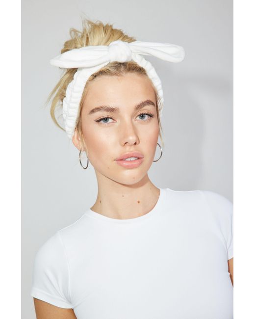 Garage Plush Wired Spa Headband in White | Lyst Canada
