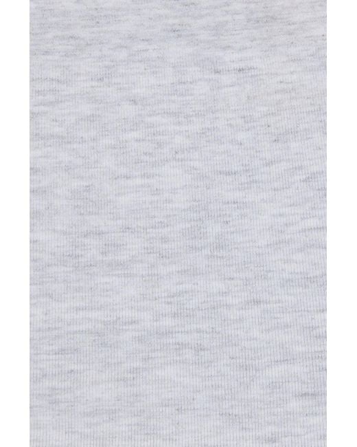 Garage White Soft Cotton Fold Over Flare Pants