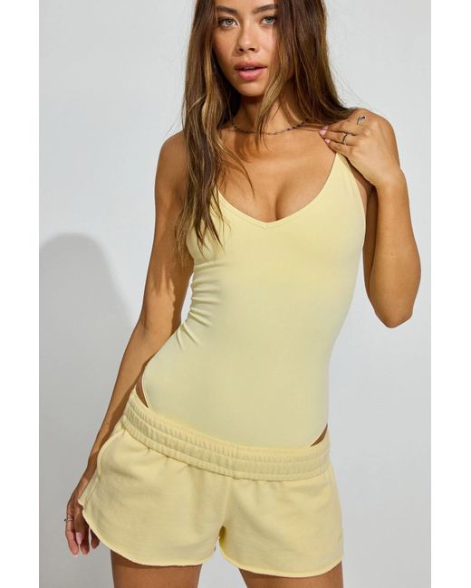 Garage Yellow Softactive Plunge Bodysuit