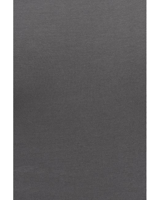 Garage Blue Crewneck Open Back Short Sleeve Top