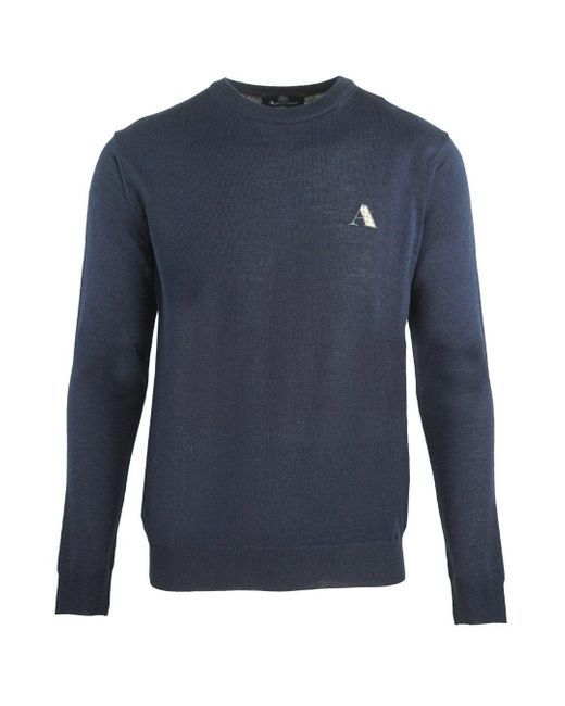 Aquascutum 59sr32 01 Navy Sweater in Blue for Men Lyst