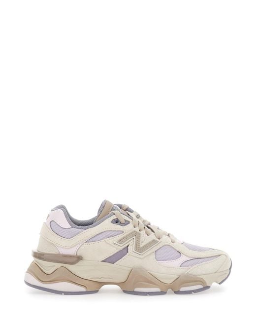 New Balance White Sneakers 9060 With Rubber Sole And Logo U