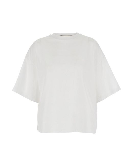 Tela White 'Skossa' T-Shirt With Round Neck