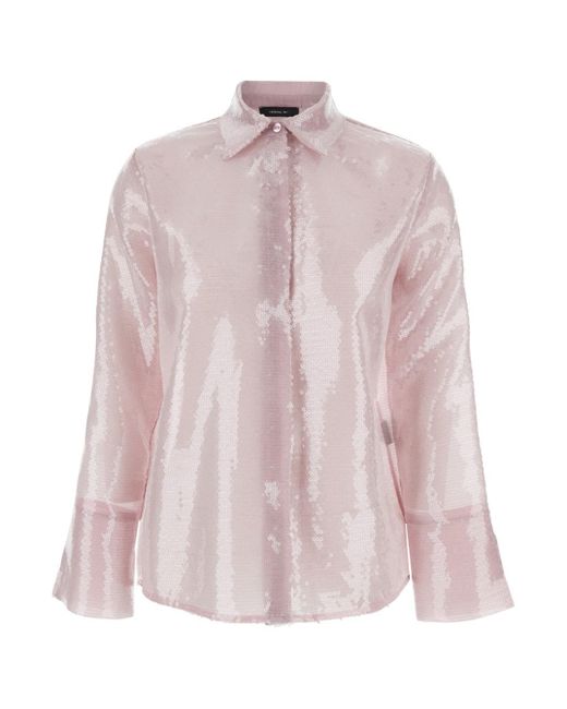 Camicia Con Paillettes di FEDERICA TOSI in Pink