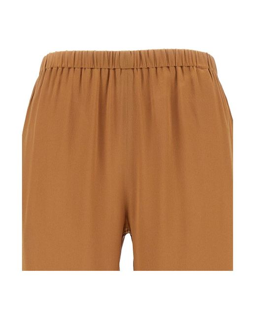 Antonelli Brown Loose Pants With Elastic Waistband