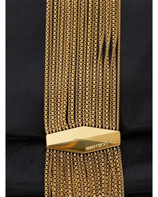 Pochette 'Zandra' Con Pendente Con Cristalli di Jimmy Choo in Black