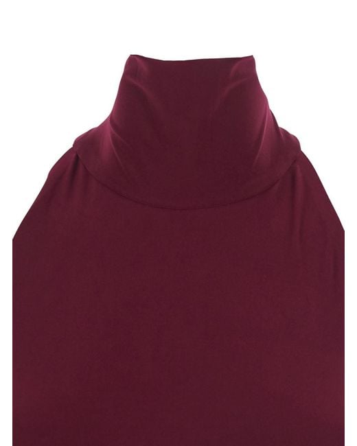 Norma Kamali Purple Long Dress With Halterneck