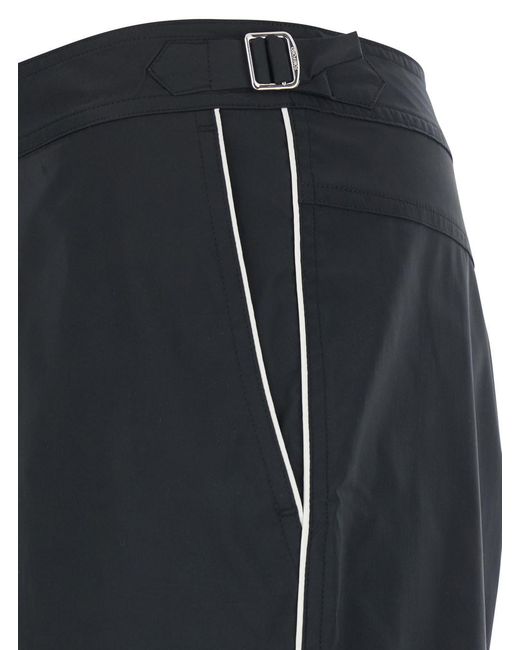 Tom Ford Black Swim Shorts With Side Strap Details for men