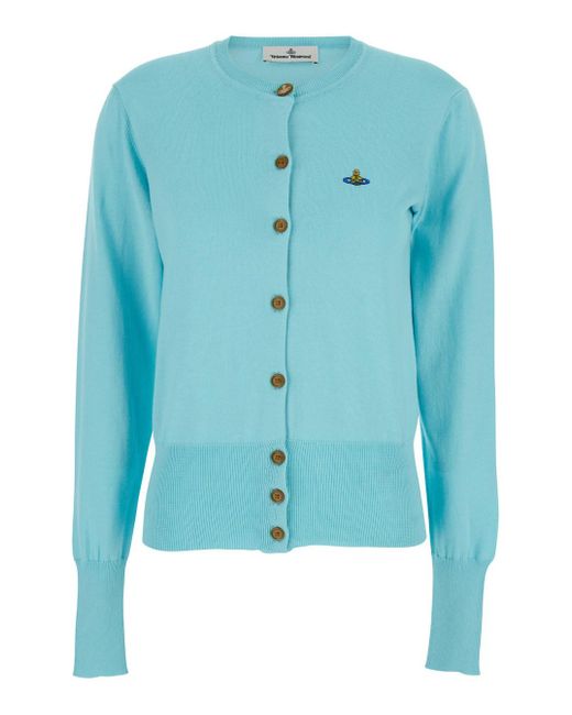 Vivienne Westwood Blue Light Cardigan With Buttons