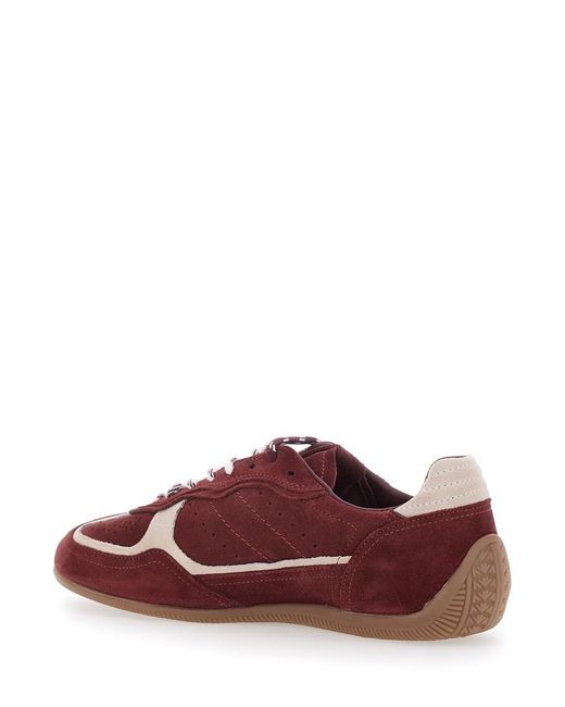 Alohas Purple Low Top Sneakers With Logo Lettering On The Side