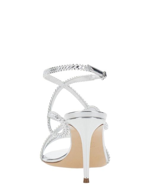 Casadei White Heeled Sandals Josephine Heel