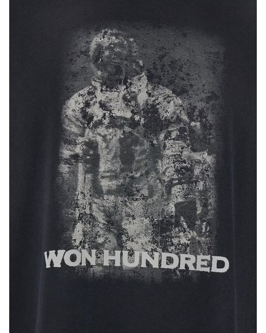 Won Hundred Blue T-Shirt 'Houston Astro' With Round Neck And Short Sl for men