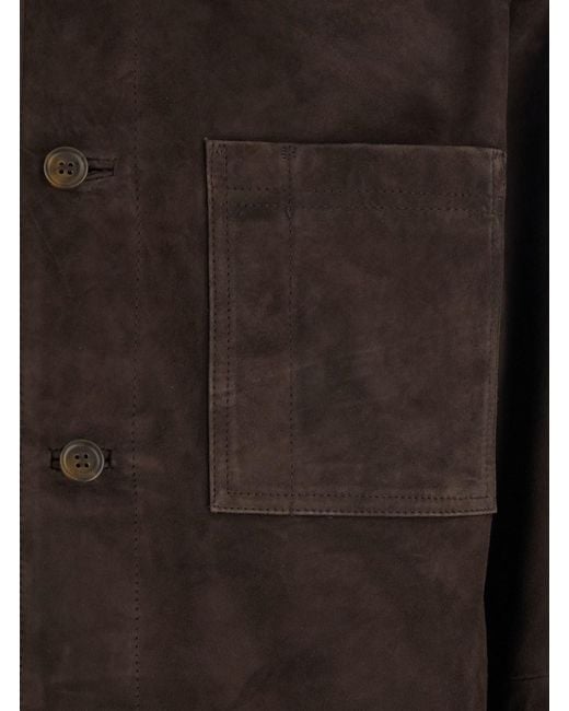 Sebago Black Jacket 'Camoscio' With Leather Front Closure for men