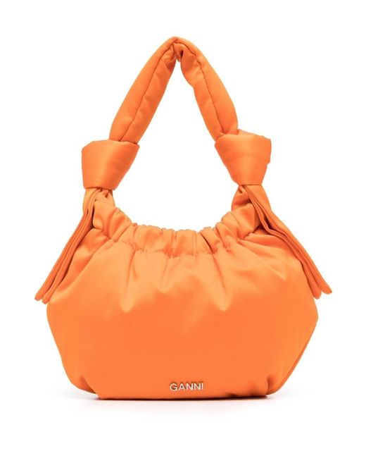 Ganni Orange Occasion Hobo Bag