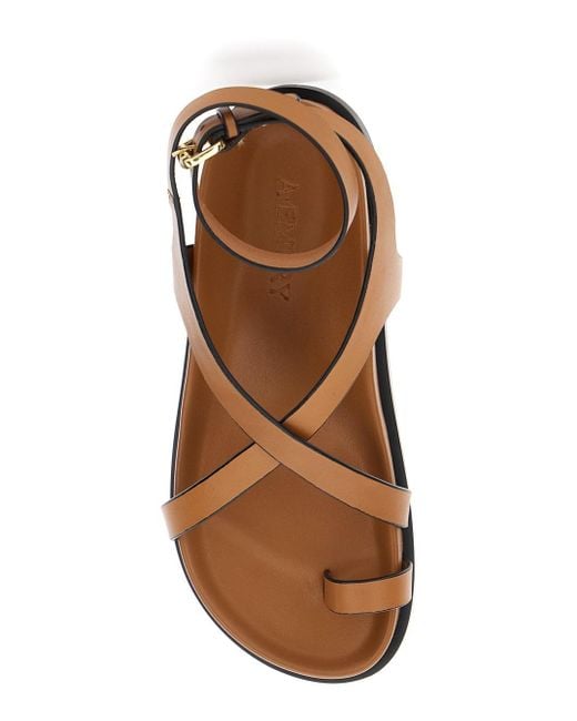 A.Emery Brown 'Jalen Slim' Sandals With Criss-Crossed Straps And Buckl