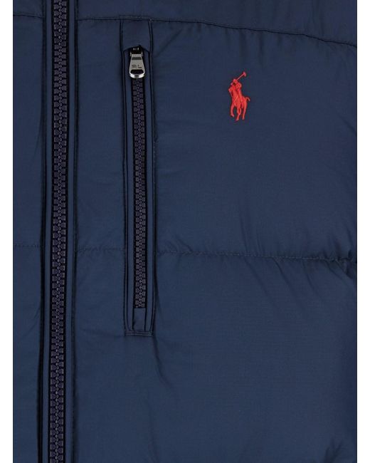 Polo Ralph Lauren Blue Puffer Jacket Tech Fabric for men