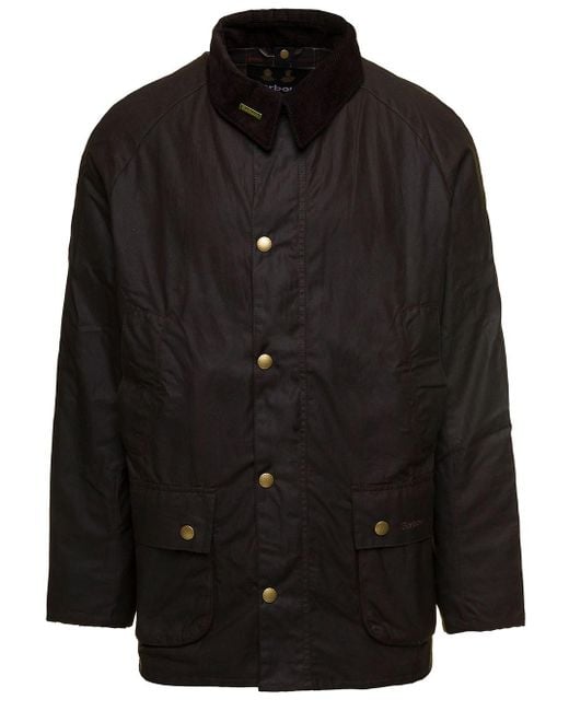 Barbour Ashby Wax Jacket in Black for Men | Lyst