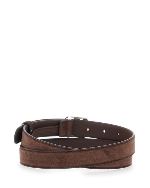 Gucci Brown Suede Gg Belt