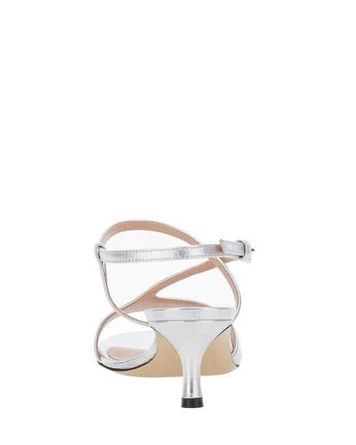 Pollini White Heeled Sandals