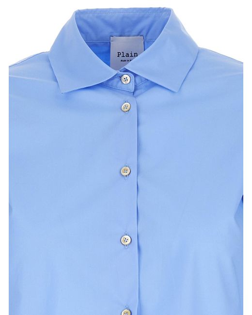 Camicia Classica Azzurra di Plain in Blue