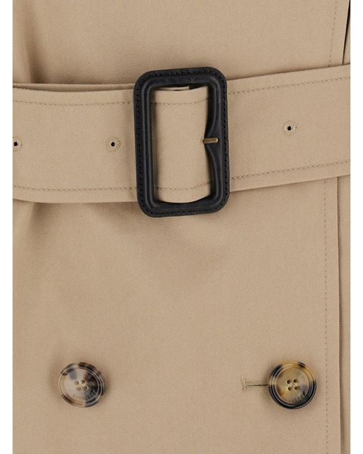 Burberry Natural Jacket With Zip Closure And Front Pockets