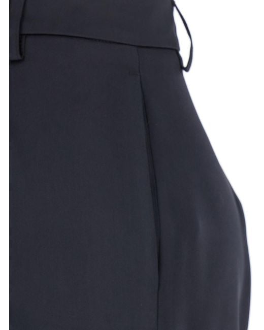 Plain Blue Tailored Pants