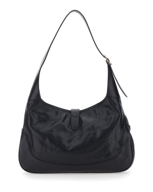 Gucci Black Shoulder Bag 'Jackie' With Strap And Front Closure