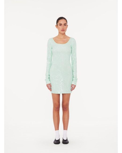 ROTATE BIRGER CHRISTENSEN Green Mini Dress With All-Over Sequins