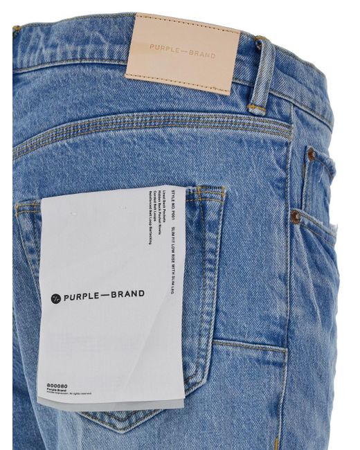 Purple Brand Blue Brand Light Five-Pocket Skinny Jeans for men