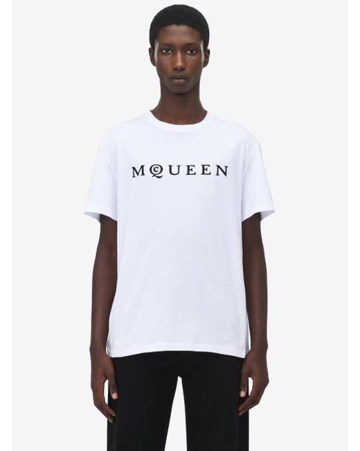 McQueen White T-Shirt With Logo for men