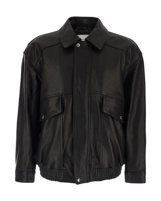DUNST Black Jacket With Classic Collar And Two Front Pockets for men
