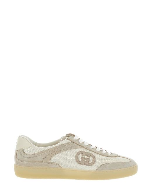 Sneaker 'G74' Low Top Con Patch Logo Sul Lato E Logo Lettering S di Gucci in White da Uomo