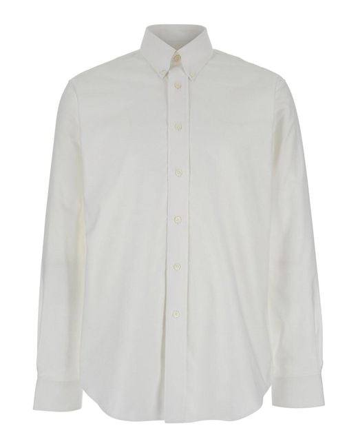 Givenchy White Regular Solid Shirts for men