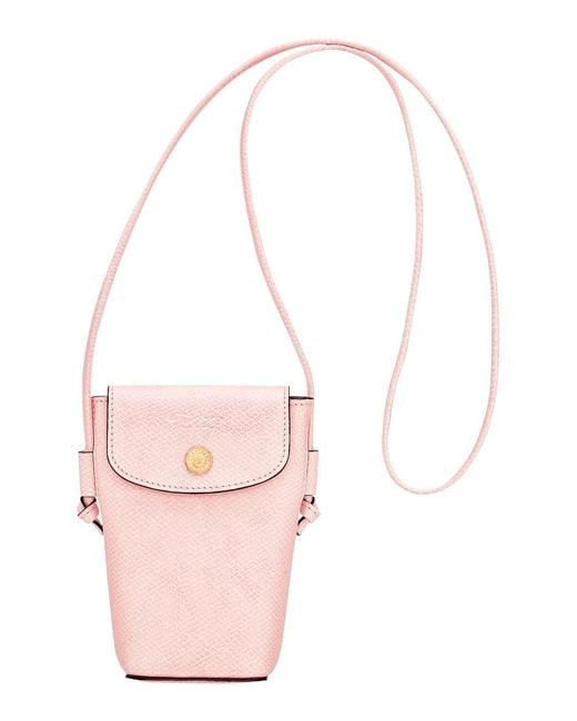 Longchamp Pink Crossbody Bag With Drawstring