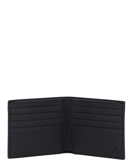 Gucci Black Bi-Fold Wallet With Logo Detail for men